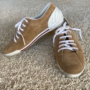 GUCCI 281017 Camel Softy Tek Trainers Sneakers